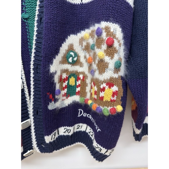 Design Options Cardigan Holiday Calendar Large Embroidered‎  Granny Core #32 - Picture 6 of 16